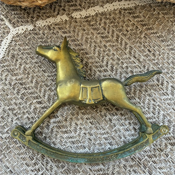 Vintage Brass Rocking Horse - Picture 2 of 15